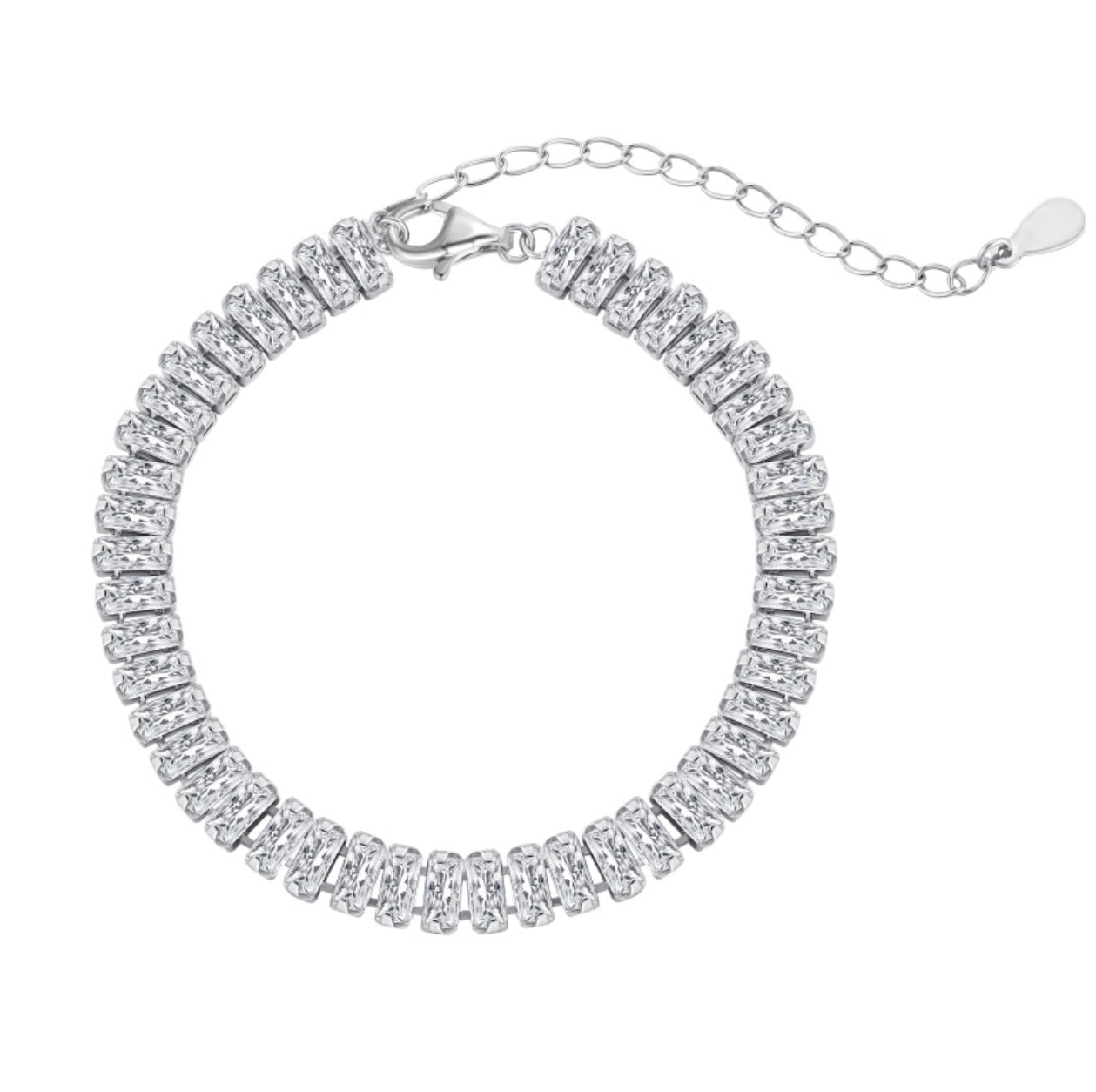 Baguette-cut Tennis Bracelet