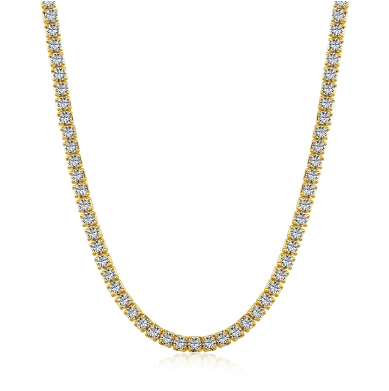 2MM Tennis Necklace- Gold