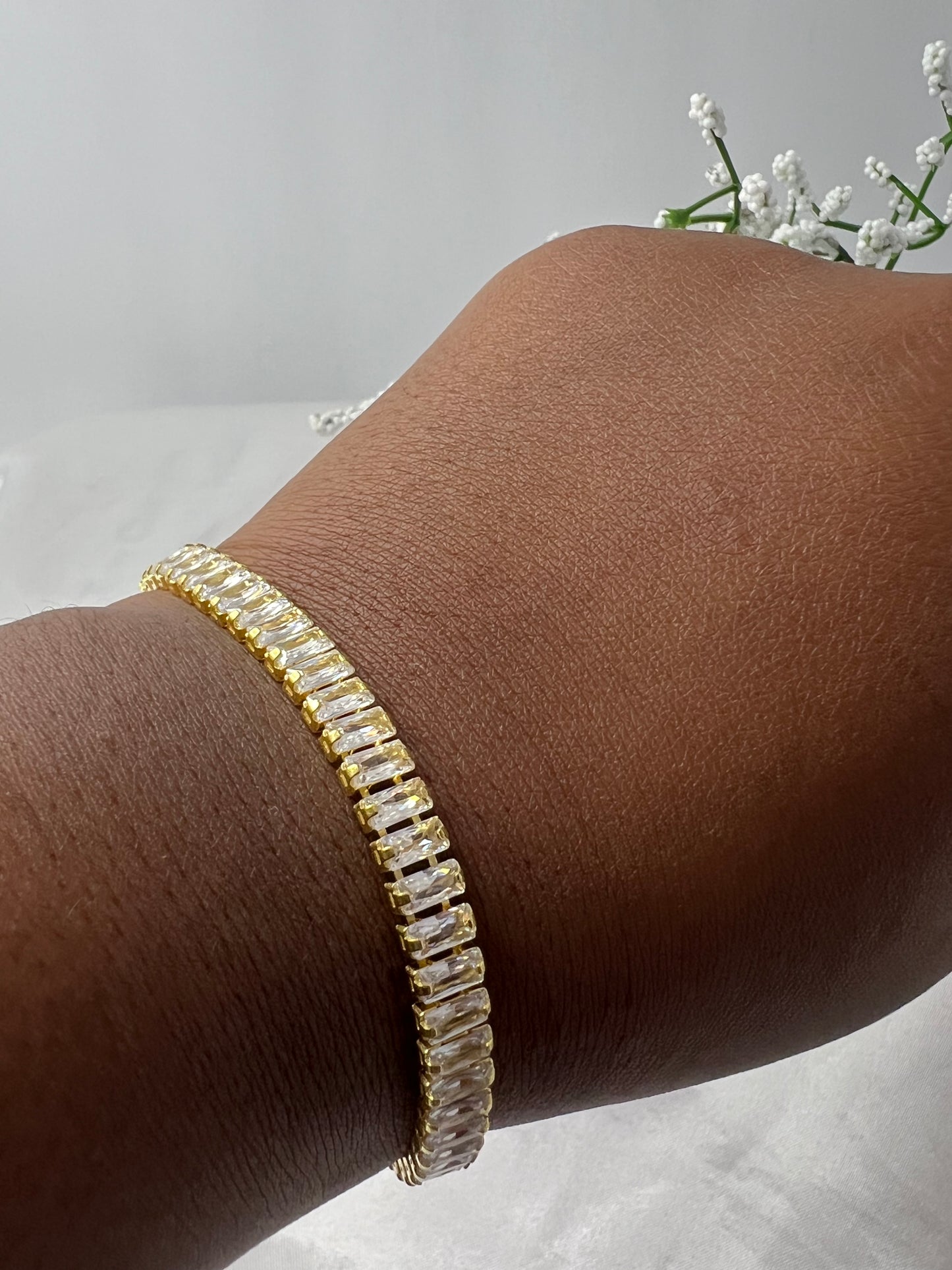 Baguette-cut Tennis Bracelet - GOLD