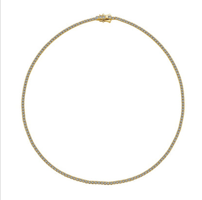 2MM Tennis Necklace- Gold