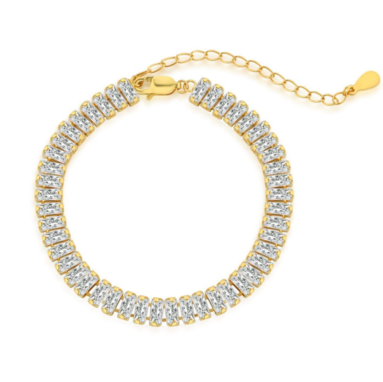 Baguette-cut Tennis Bracelet - GOLD